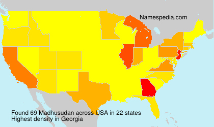 Surname Madhusudan in USA