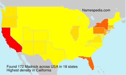Surname Madnick in USA