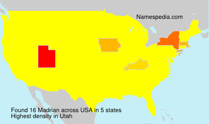 Surname Madrian in USA Surname Madrian in USA