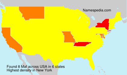 Surname Maf in USA