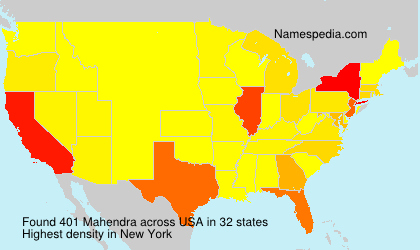 Surname Mahendra in USA
