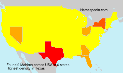 Surname Mahima in USA