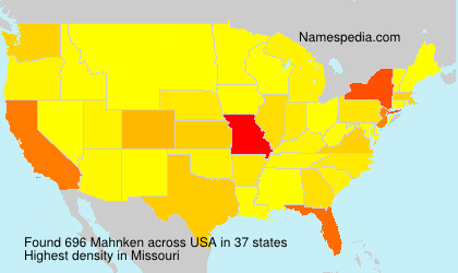 Surname Mahnken in USA