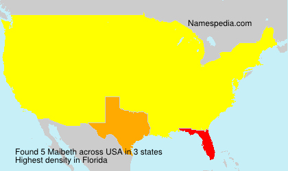 Surname Maibeth in USA