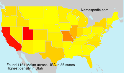 Surname Malan in USA