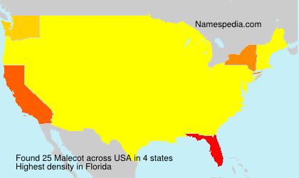 Surname Malecot in USA