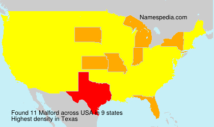 Surname Malford in USA