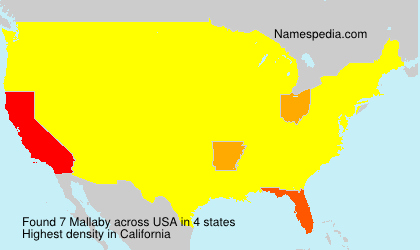 Surname Mallaby in USA