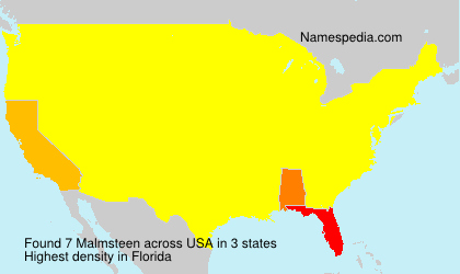 Surname Malmsteen in USA