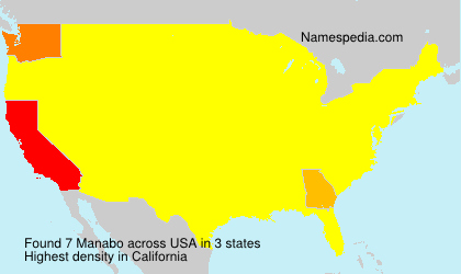 Surname Manabo in USA