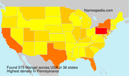 Surname Mangel in USA