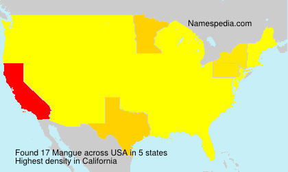 Surname Mangue in USA