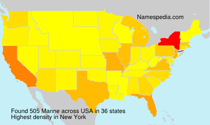 Surname Manne in USA