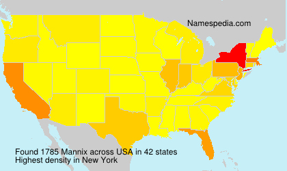 Surname Mannix in USA