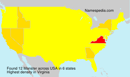 Surname Manster in USA Surname Manster in USA