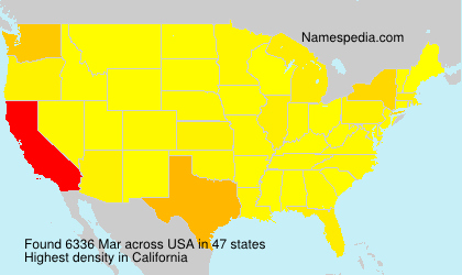 Surname Mar in USA