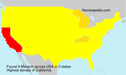 Surname Maracin in USA