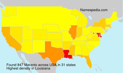 Surname Maranto in USA