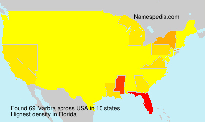Surname Marbra in USA