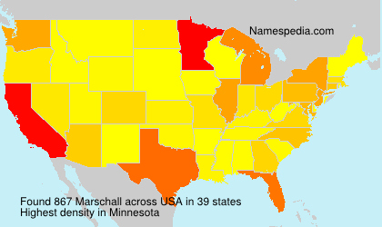 Surname Marschall in USA