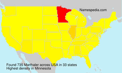 Surname Marthaler in USA