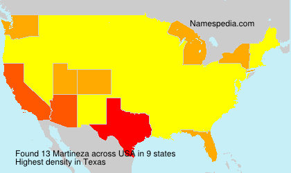 Surname Martineza in USA