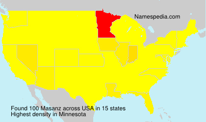 Surname Masanz in USA