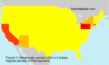 Surname Maskovsky in USA