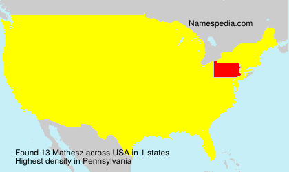 Surname Mathesz in USA Surname Mathesz in USA