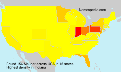 Surname Mauder in USA