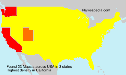 Surname Mausia in USA