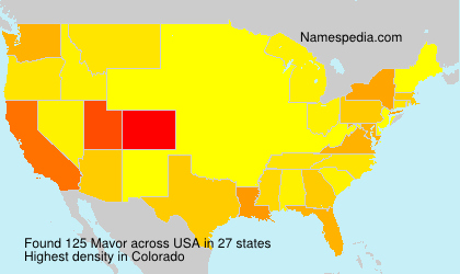 Surname Mavor in USA