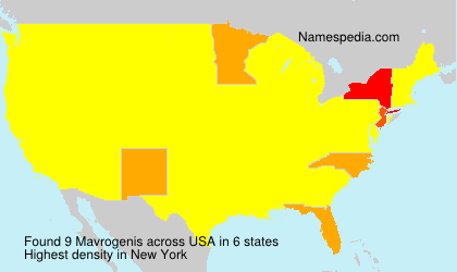 Surname Mavrogenis in USA Surname Mavrogenis in USA