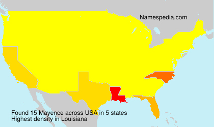 Surname Mayence in USA