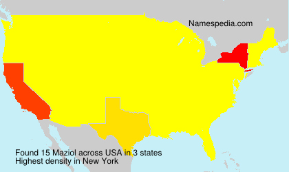 Surname Maziol in USA