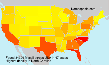 Surname Mccall in USA