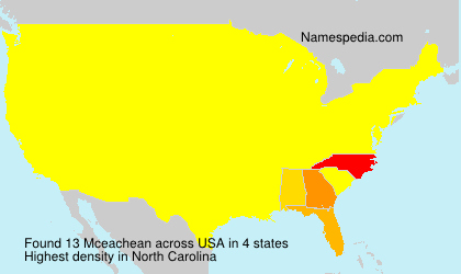 Surname Mceachean in USA Surname Mceachean in USA
