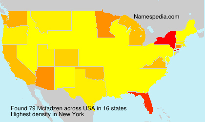 Surname Mcfadzen in USA