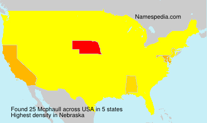Surname Mcphaull in USA