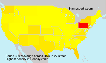 Surname Mcvaugh in USA Surname Mcvaugh in USA
