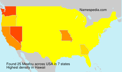 Surname Meafou in USA