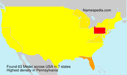 Surname Medei in USA