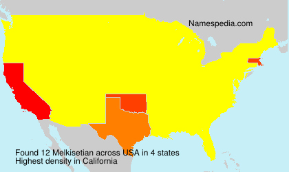 Surname Melkisetian in USA