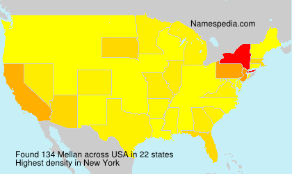 Surname Mellan in USA