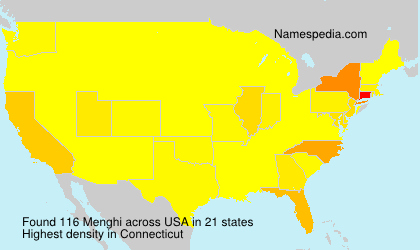 Surname Menghi in USA