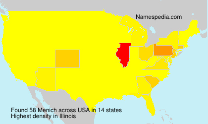 Surname Menich in USA