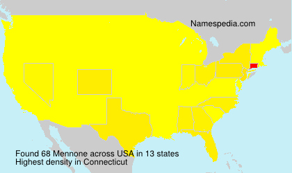 Surname Mennone in USA