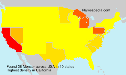 Surname Mensor in USA