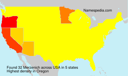 Surname Merzenich in USA