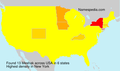 Surname Meshak in USA Surname Meshak in USA